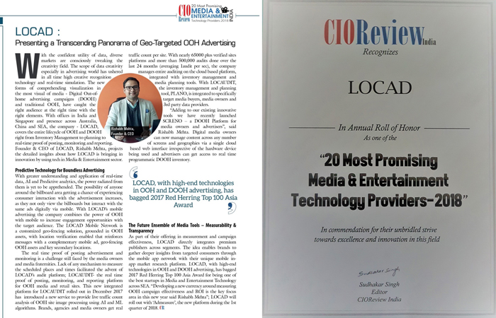 CIO review award winner LOCAD